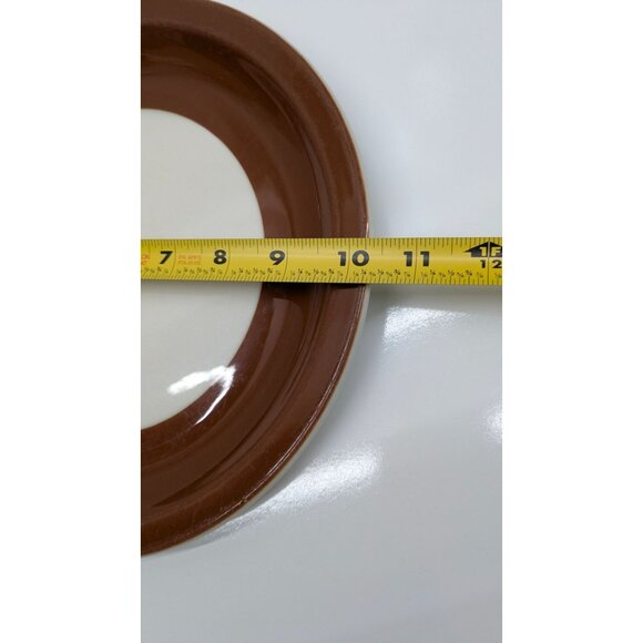 Syracuse China 12-C Dinner Plate 10.25" Brown Cream USA Vintage Restaurant Ware - Picture 4 of 6